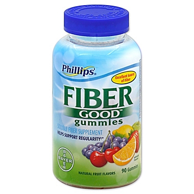 Phillips&reg; Fiber Good&trade; 90-Count Soluble Fiber Gummies in Fruit Flavors. View a larger version of this product image.