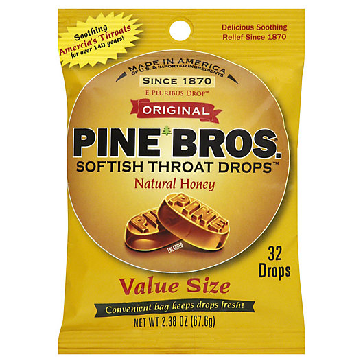 Alternate image 1 for Pine Bros.® 32-Count Softish Throat Drops in Natural Honey