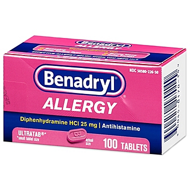 Benadryl Allergy Ultra 100-Count Tablets. View a larger version of this product image.