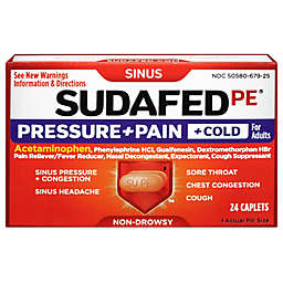 Sudafed PE® 24-Count Pressure & Pain Plus Cold Caplets