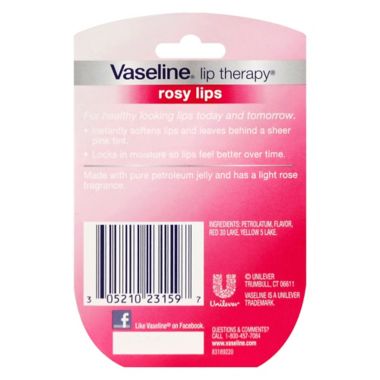 Vaseline&reg; Lip Therapy&reg; 0.25 oz. Lip Balm Jar in Rosy Lips. View a larger version of this product image.