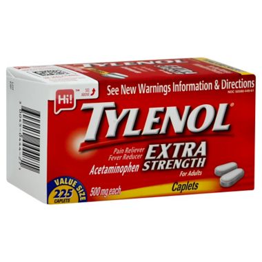 Tylenol&reg; Extra Strength 225-Count Caplets. View a larger version of this product image.