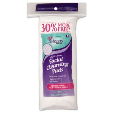 Swisspers&reg; 50-Count Multi-Care All-Cotton Round Facial Cleansing Pads. View a larger version of this product image.