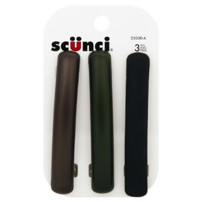 Scunci&reg; 3-Count Metallic Hair Barrette