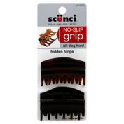 Scunci&reg; 2-Count No-Slip Hidden Hinge Jaw Hair Clip