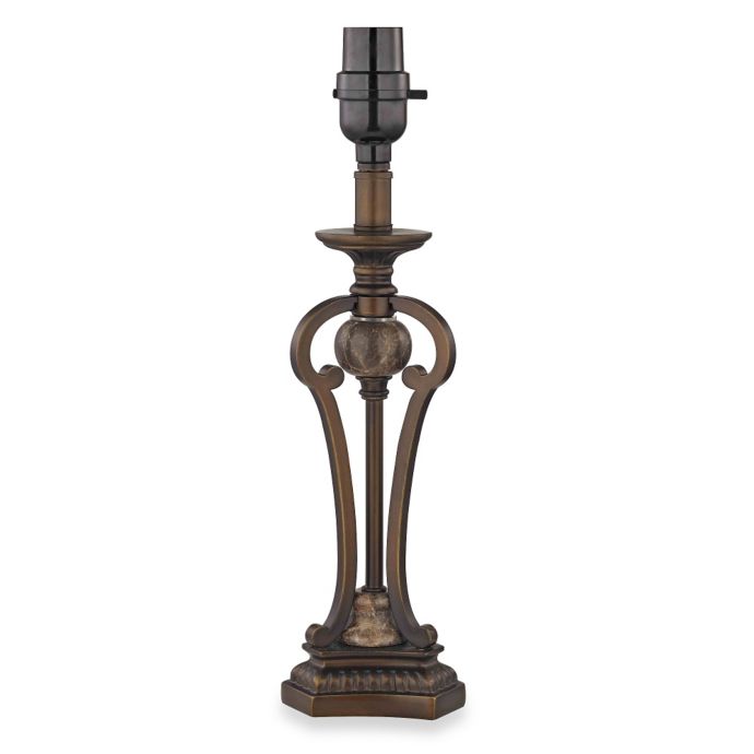 Small CFL Marble Accent Lamp Base in Bronze | Bed Bath ...