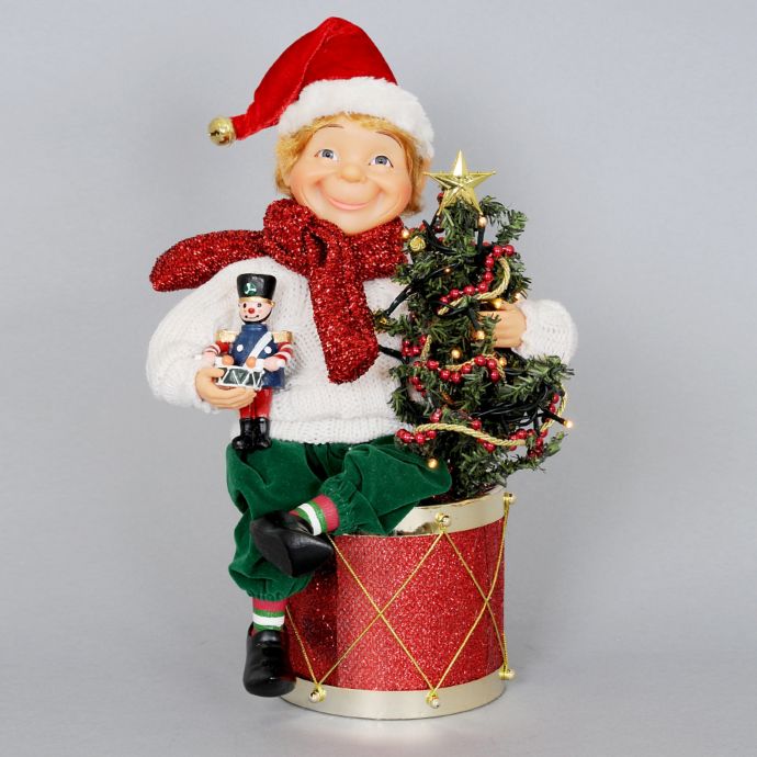 Download Karen Didion Originals Lighted Elf with Drum | Bed Bath ...