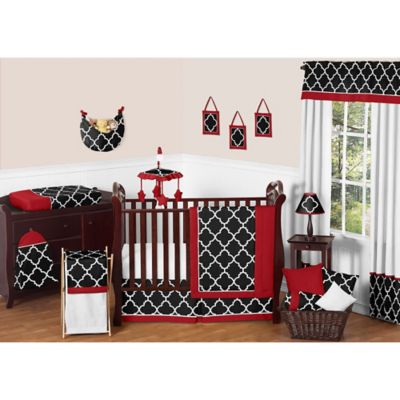 red crib set