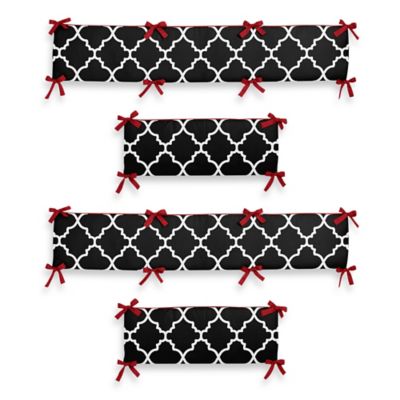 red crib bumper