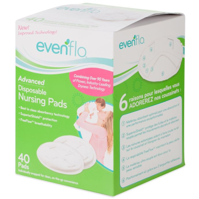 Evenflo® Feeding Advanced 40Count Disposable Nursing Pads Bed Bath