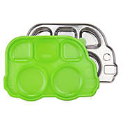 Innobaby Din Din Smart&trade; Stainless Bus Platter with Green Lid