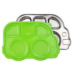Innobaby Din Din Smart™ Stainless Bus Platter with Green Lid