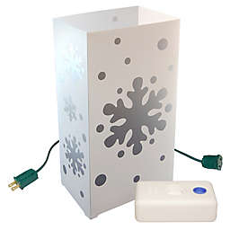Electric Luminaria Kit with 10-Count Snowflake LumaBase Lanterns