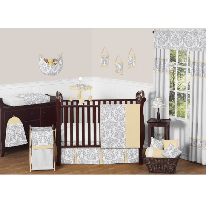 Sweet Jojo Designs 11 Piece Avery Crib Bedding Set In Yellow Grey