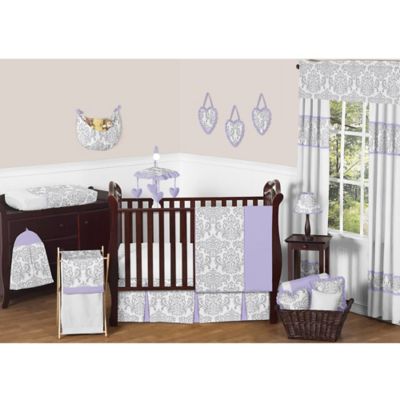 grey crib bedding