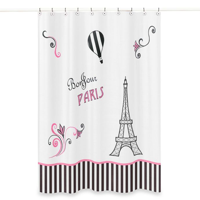 Sweet Jojo Designs Paris Shower Curtain Bed Bath Beyond