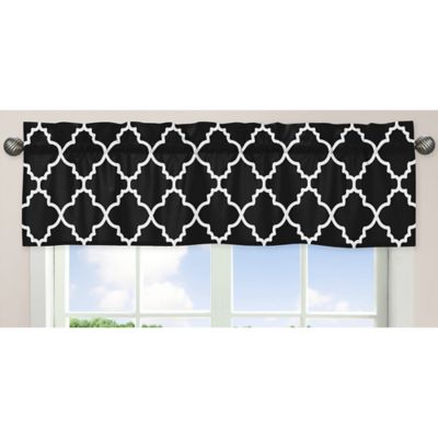 black and white checkered valance