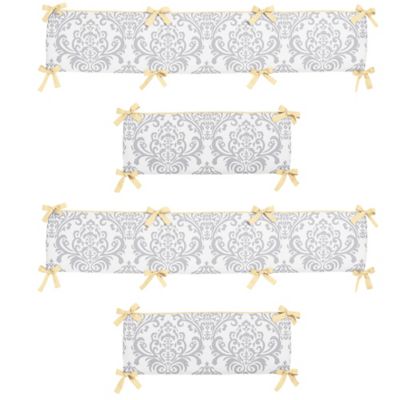 yellow crib bumper