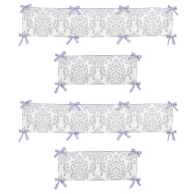 lavender crib bumper