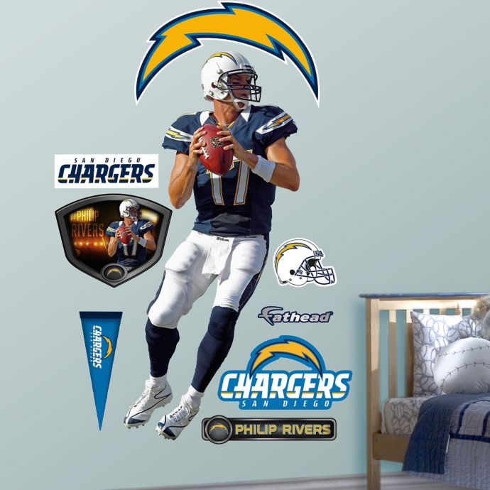 Fathead® NFL San Diego Chargers Phillip Rivers Home Wall Graphic | Bed