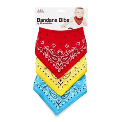 Mustachifier&trade; Bandana Bibs in Red/Yellow/Blue (Set of 3)