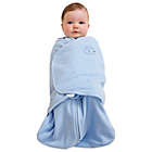 Alternate image 2 for HALO&reg; SleepSack&reg; Newborn Micro-Fleece Swaddle in Blue