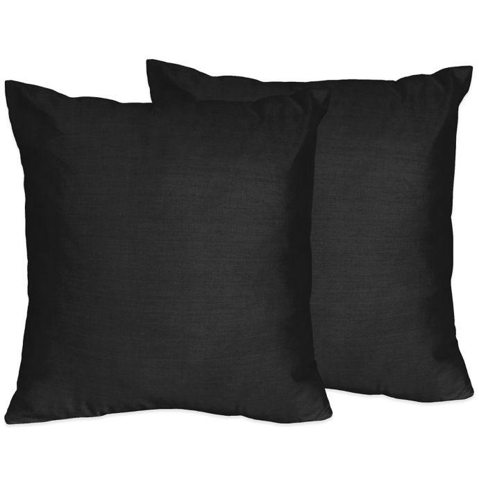Sweet Jojo Designs Chevron Throw Pillow In Black Set Of 2