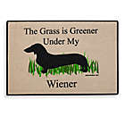 Alternate image 0 for "The Grass Is Greener Under My Wiener" Door Mat