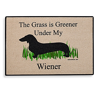 "The Grass Is Greener Under My Wiener" Door Mat. View a larger version of this product image.