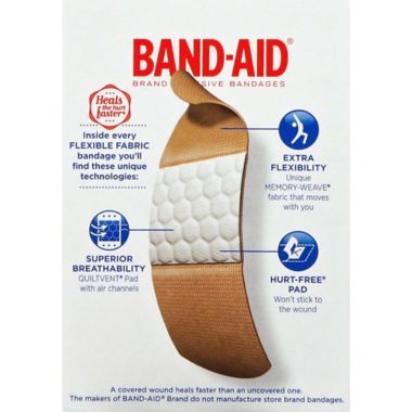 Johnson & Johnson&reg; 30-Count Band-Aid&reg; Assorted Flex Fabric Bandages. View a larger version of this product image.