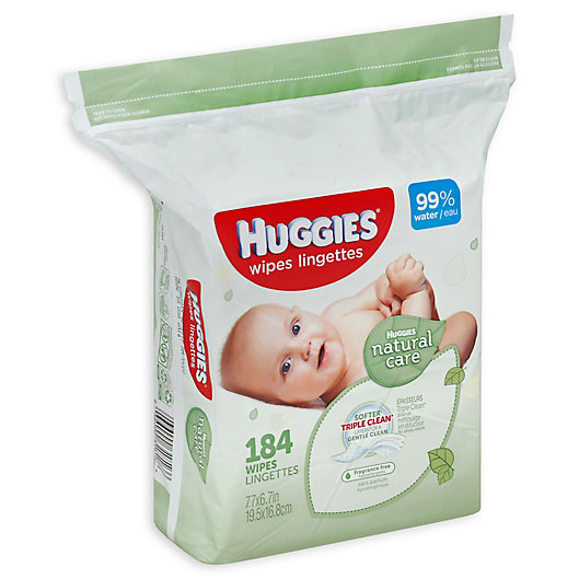 Alternate image 1 for Huggies® Natural Care 184-Count Unscented Baby Wipes