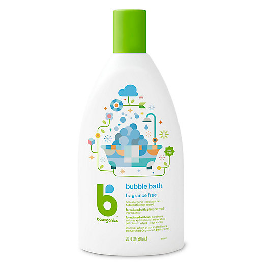 Alternate image 1 for Babyganics® 20 oz. Fragrance-Free Bubble Bath