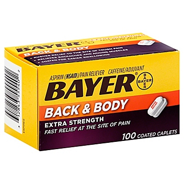 Bayer&reg; Back & Body Extra Strength Pain Reliever 100-Count Coated Caplets. View a larger version of this product image.