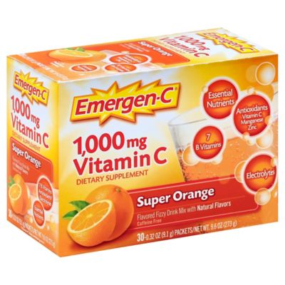 Emergen-C&reg; 30-Count 1000 mg Vitamin C Fizzy Drink Mix Packets in Super Orange