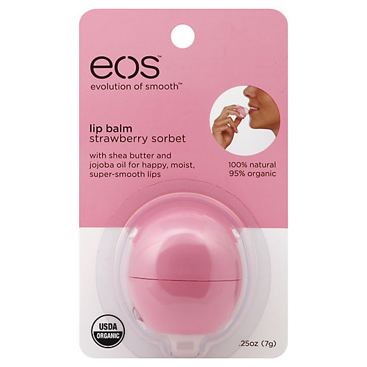 Alternate image 1 for eos™ 0.25 oz. Lip Balm Sphere in Strawberry Sorbet