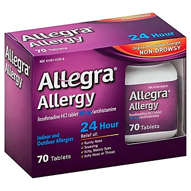 Allegra&reg; Allergy 24-Hour Relief 70-Count Tablets. View a larger version of this product image.