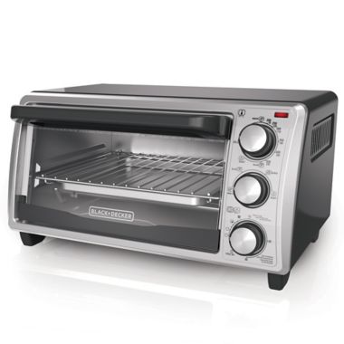 Moederland Foto Indiener Black & Decker™ 4-Slice Toaster Oven in Grey | Bed Bath & Beyond