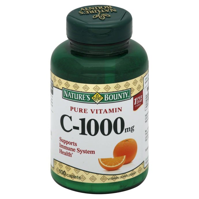 Nature S Bounty 100 Count Pure Vitamin C 1000 Mg Caplets Bed Bath Beyond