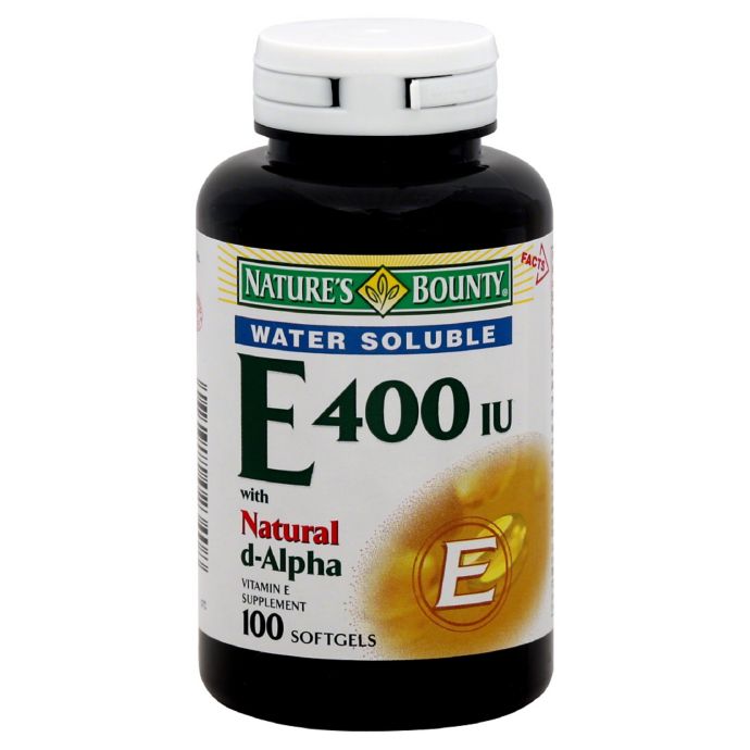 Natures Bounty 100 Count Water Soluble E 400 Iu With