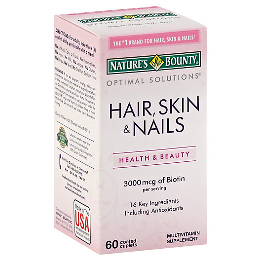 Alternate image 1 for Nature's Bounty 60-Count Optimal Solutions Hair, Skin & Nails Formula Caplets