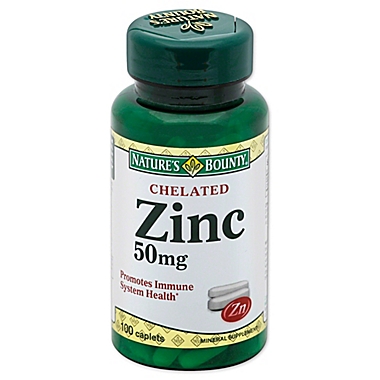 Nature&#39;s Bounty 100-Count Zinc Gluconate 50 mg Caplets. View a larger version of this product image.