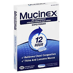 Mucinex&reg; 12 Hour Expectorant 40-Count 600 mg Extended Release Bi-Layer Tablets