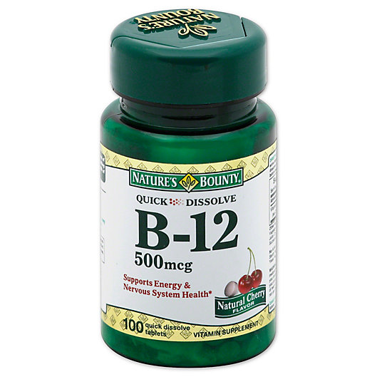 Alternate image 1 for Nature's Bounty 100-Count 500 mcg B-12 Sublingual Microlozenges