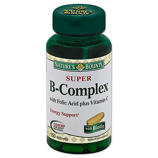 Alternate image 1 for Nature's Bounty® Super B-Complex with Folic Acid/Vitamin C Supplement 100-Count Tablets