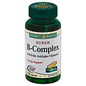 Nature&#39;s Bounty&reg; Super B-Complex with Folic Acid/Vitamin C Supplement 100-Count Tablets