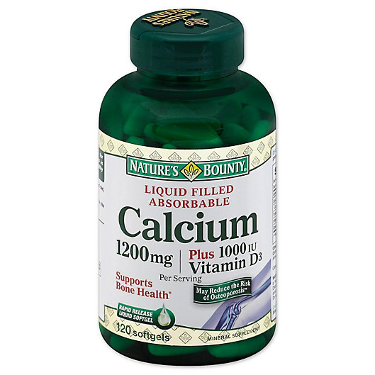 Alternate image 1 for Nature's Bounty 100-Count Absorbable Calcium 1200 mg Plus 1000 IU Vitamin D Softgels