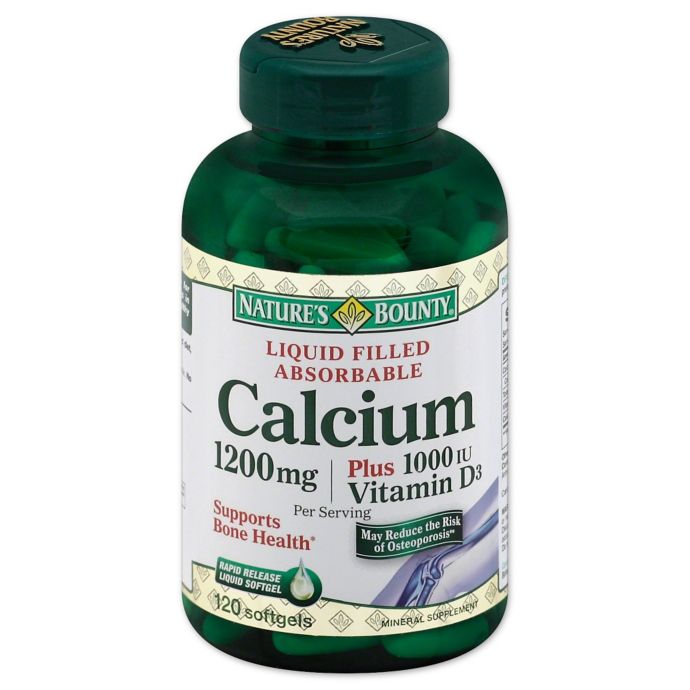 Natures Bounty 100 Count Absorbable Calcium 1200 Mg Plus