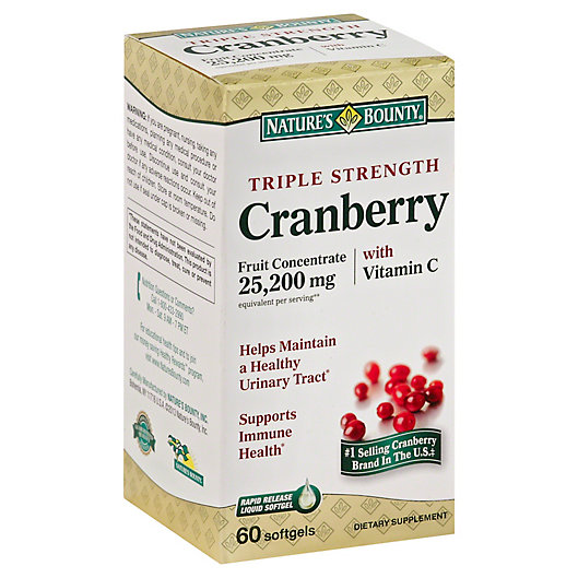 Alternate image 1 for Nature's Bounty 60-Count Triple Strength Cranberry Softgels