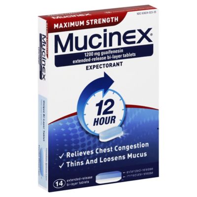 Mucinex&reg; 12 Hour 14-Count Maximum Strength Expectorant Tablets