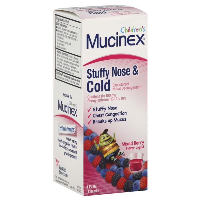 Mucinex® Children's Stuffy Nose & Cold 4 oz. Expectorant